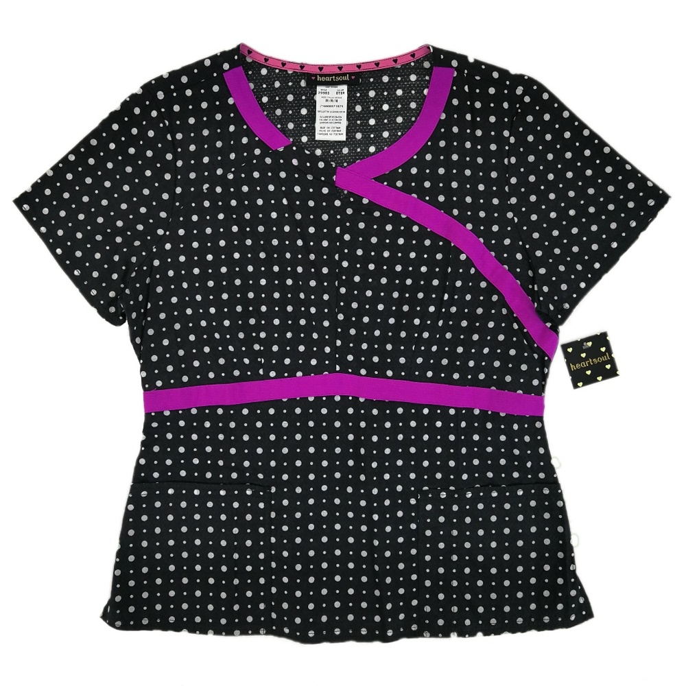 Heartsoul Scrub Top 20983-DTBK Medium